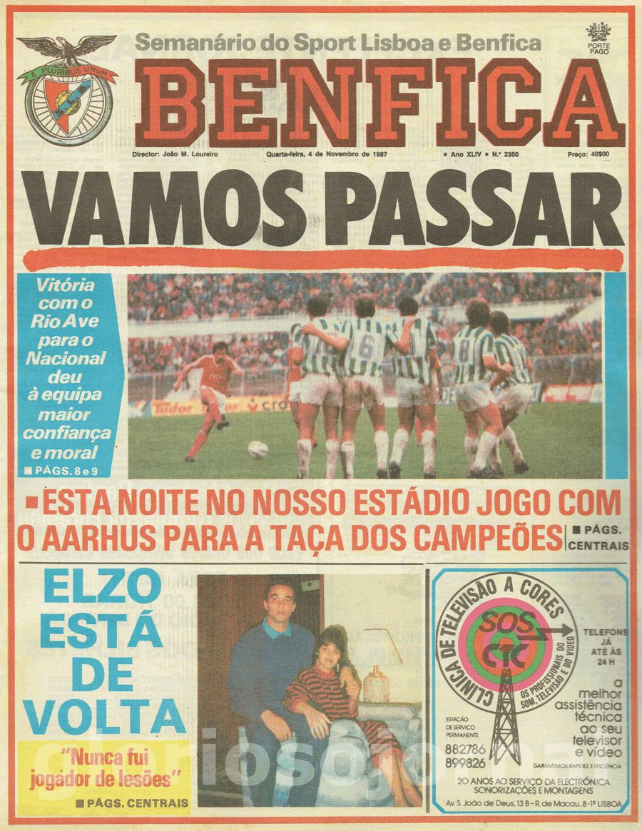 jornal o benfica 2350 1987-11-04